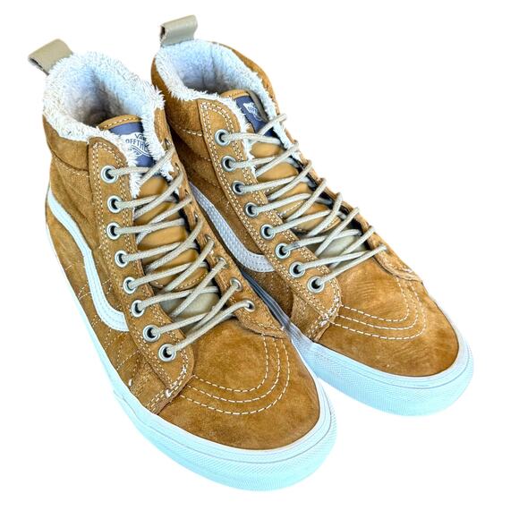 Vans Women's Sk8-Hi MTE Retro Yellow Suede Waterproof Skater Sneaker - Size 9 - Picture 5 of 10